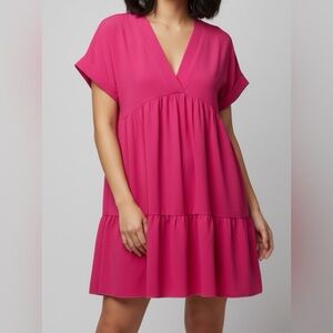 Elegant Pink Midi Dress